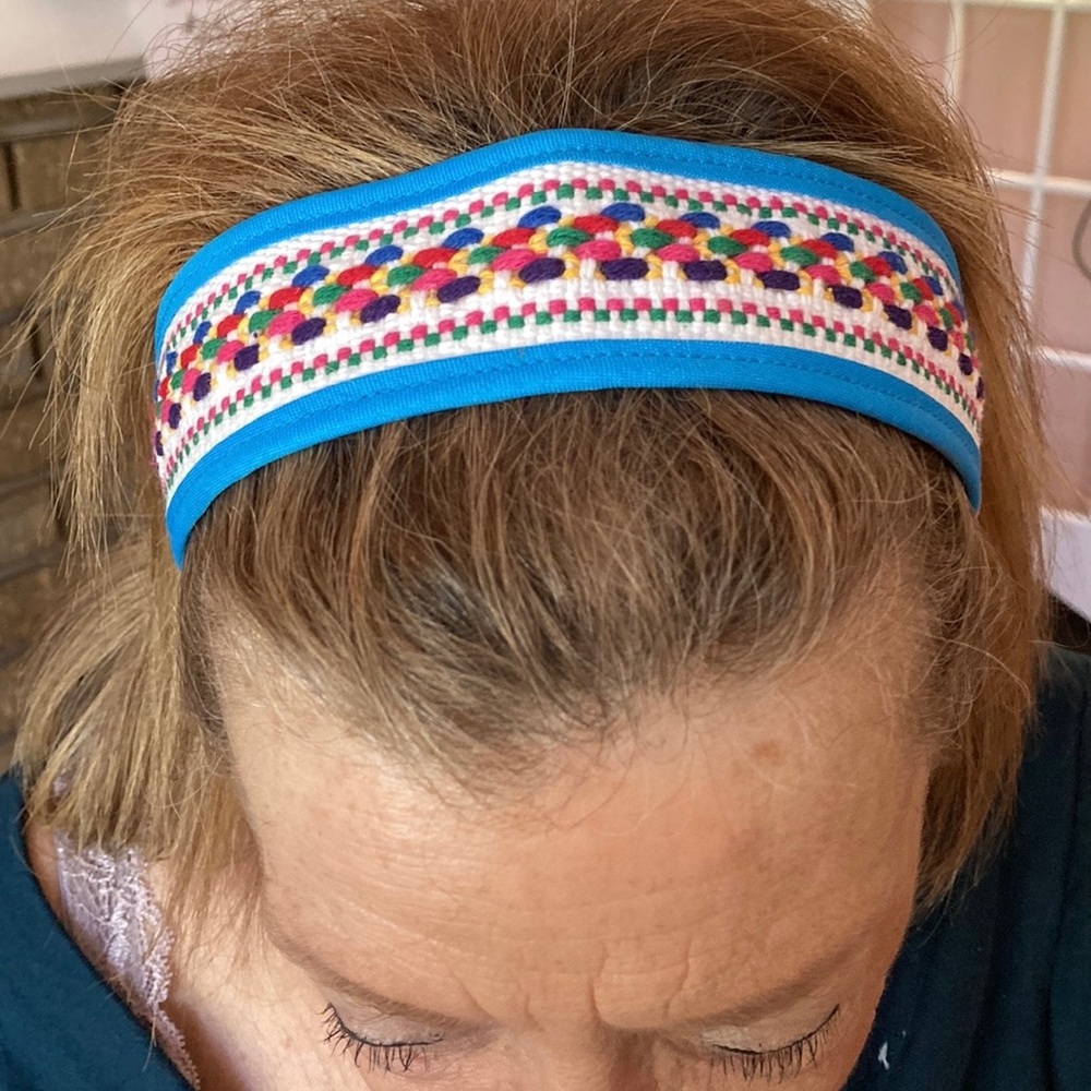 Headbands made in Mexico Red, Blue, and Green.